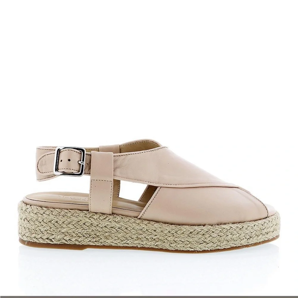 Marco Padova lambskin Espadrille Slingbacks, like new, 36